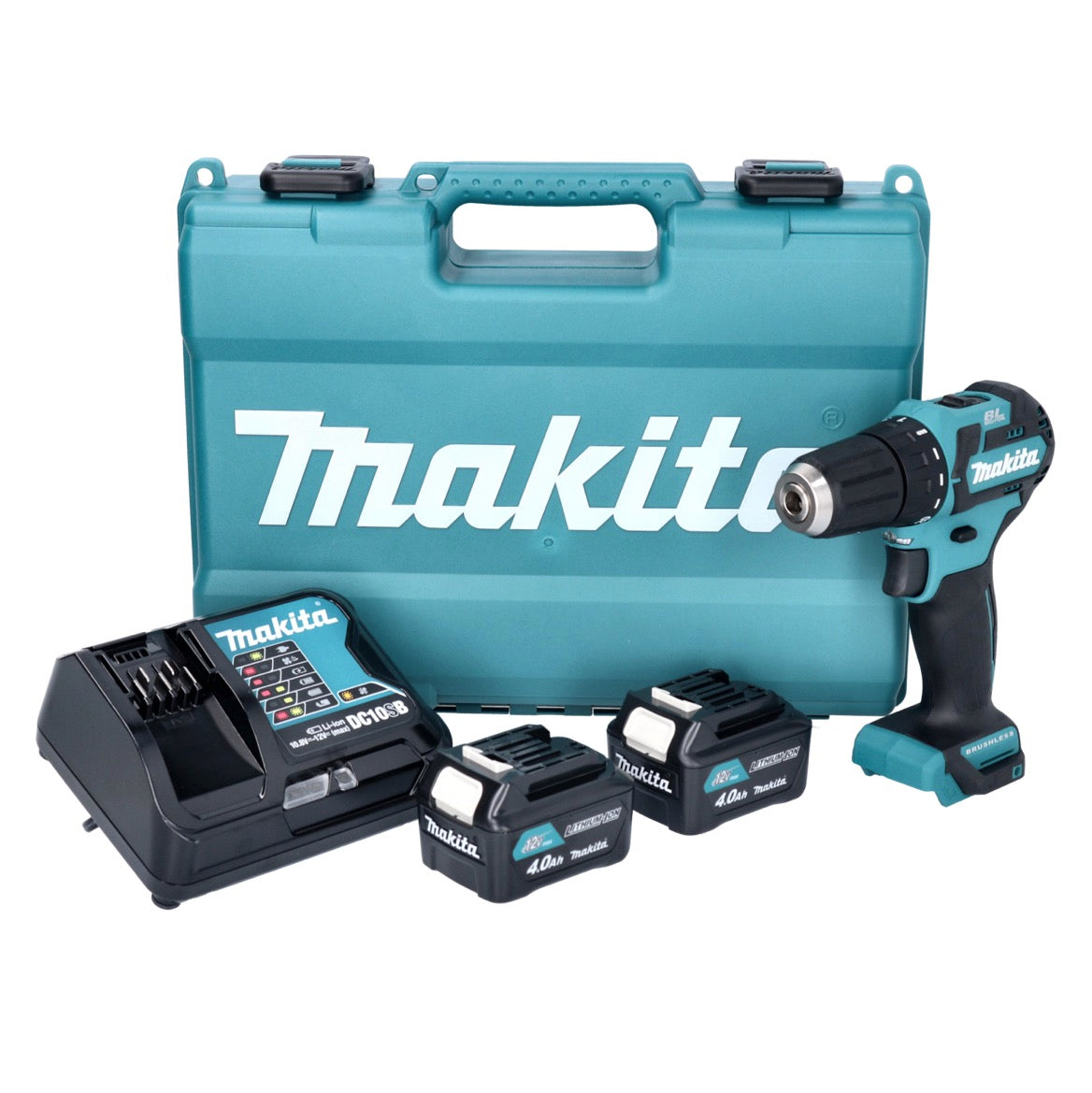 Makita DF 332 DSME Akku Bohrschrauber 12 V 35 Nm Brushless + 2x Akku 4,0 Ah + Ladegerät + Koffer