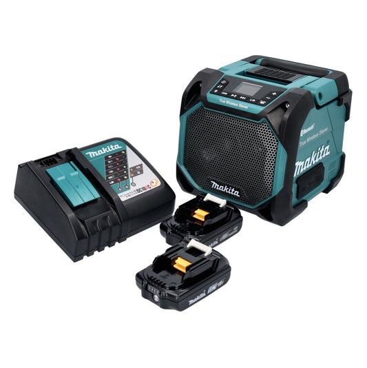 Makita DMR 203 RA Enceinte Bluetooth 12 V 18 V IP64 + 2x batteries 2,0 Ah + chargeur