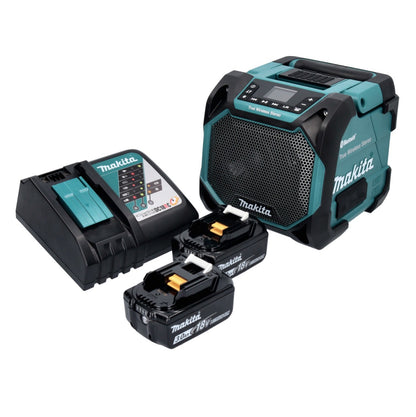 Makita DMR 203 RF Enceinte Bluetooth 12 V 18 V IP64 + 2x batteries 3,0 Ah + chargeur