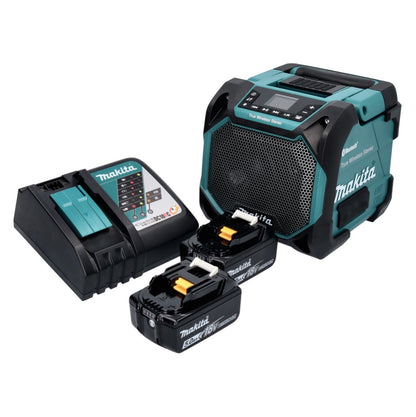 Makita DMR 203 RT Enceinte Bluetooth 12 V 18 V IP64 + 2x batteries 5,0 Ah + chargeur