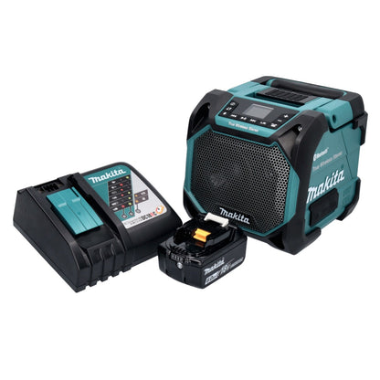 Makita DMR 203 RG1 Enceinte Bluetooth 12 V 18 V IP64 + 1x batterie 6,0 Ah + chargeur