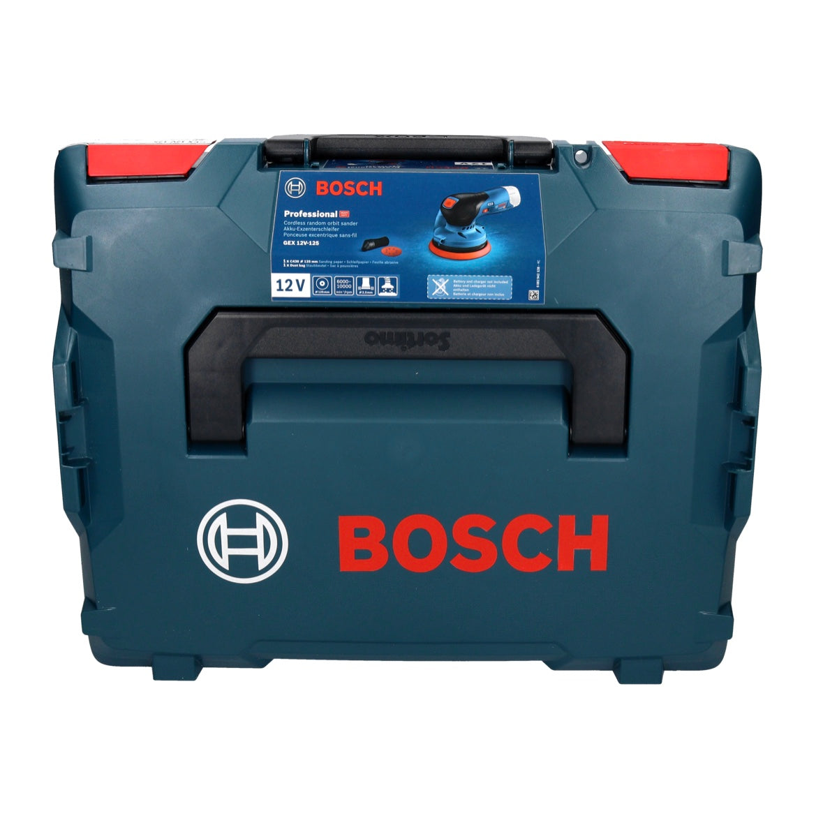 Bosch GEX 12V-125 Professional Akku Exzenterschleifer 12 V 125 mm Brushless + 1x Akku 3,0 Ah + Ladegerät + L-Boxx - Toolbrothers