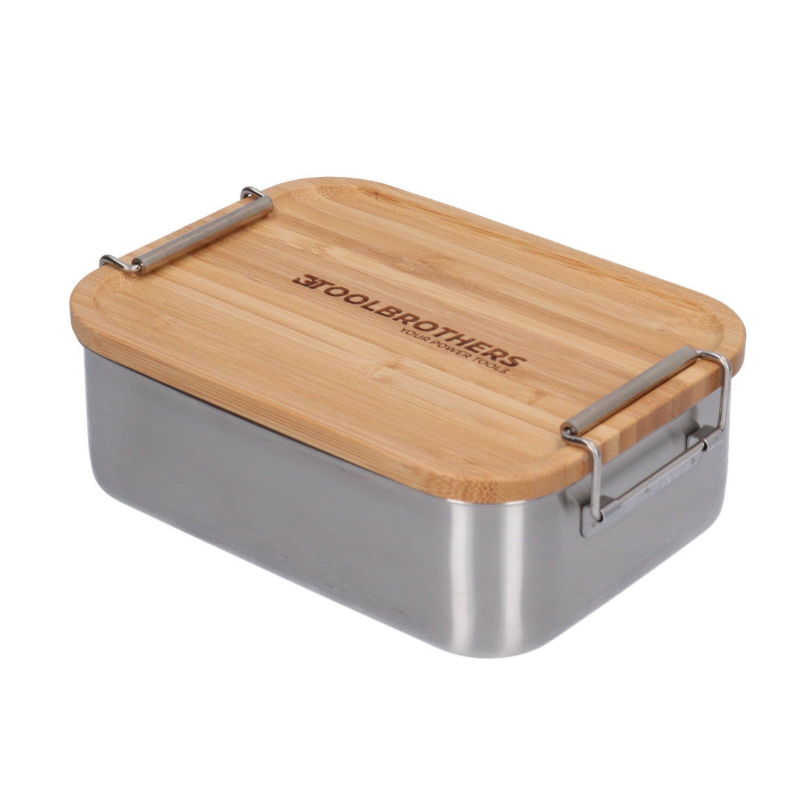 Toolbrothers Fan Edelstahl Brotdose mit Bambus Deckel 1200 ml, Lunchbox für Erwachsene und Kinder, Brotzeit, Vesperbox für Schule Arbeit Picknick Reisen - Toolbrothers