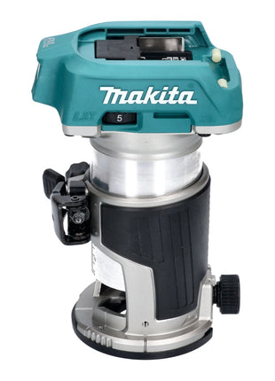 Fresadora multifuncional a batería Makita DRT 50 ZJX3 18 V sin escobillas + módulos de fresado + juego de fresas de 15 piezas + Makpac - sin batería, sin cargador