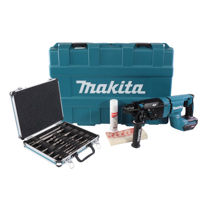 Makita HR 007 GZ01 Akku Kombihammer 40 V max. 3,0 J SDS plus XGT + 13 tlg. Bohrer und Meißel Set + Koffer - ohne Akku, ohne Ladegerät