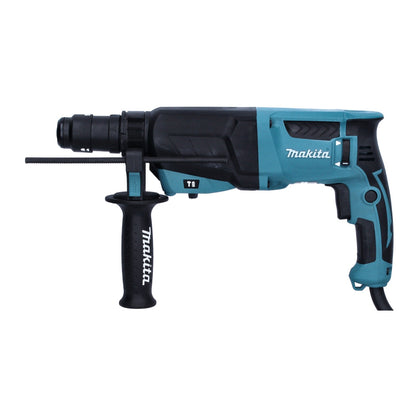 Makita HR 2630 TJ marteau combiné 800 W 2,4 J SDS Plus + mandrin sans clé + jeu de 13 forets et burins + Makpac