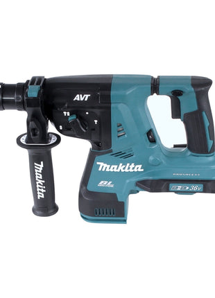 Taladro percutor inalámbrico Makita DHR 281 ZJ 36 V (2x 18 V) 2,8 J SDS Plus Brushless + juego de taladro y cincel de 13 piezas + Makpac - sin batería, sin cargador