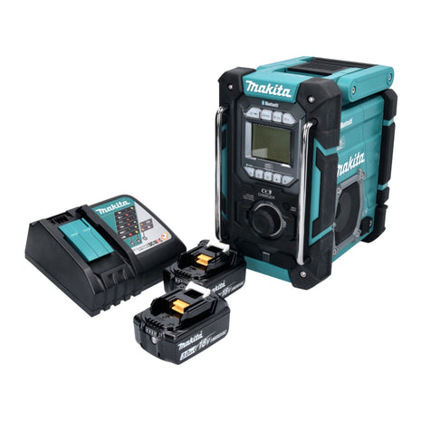 Radio de chantier à batterie Makita DMR 301 RF 12 V max. - 18 V DAB / DAB+ / Bluetooth + 2x batteries 3,0 Ah + chargeur