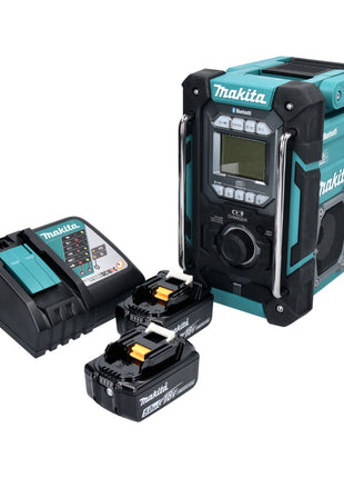 Radio de chantier à batterie Makita DMR 301 RT 12 V max. - 18 V DAB / DAB+ / Bluetooth + 2x batteries 5,0 Ah + chargeur