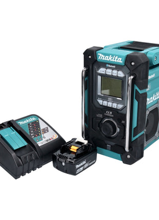 Radio de chantier à batterie Makita DMR 301 RG1 12 V max. - 18 V DAB / DAB+ / Bluetooth + 1x batterie 6,0 Ah + chargeur