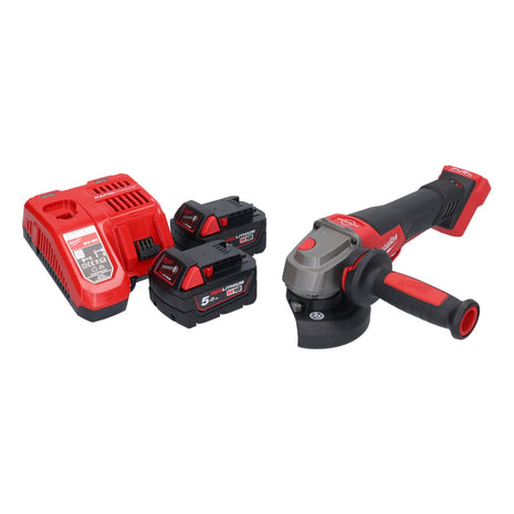 Milwaukee M18 FSAGV115XPDB-502 Akku Winkelschleifer 18 V 115 mm Brushless + 2x Akku 5,0 Ah + Ladegerät