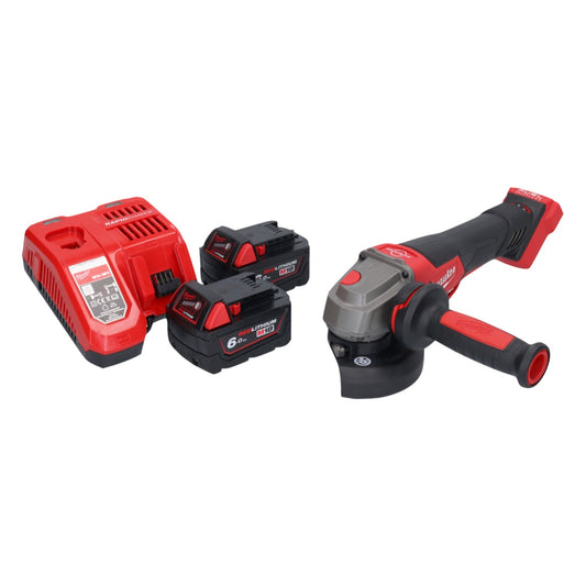 Meuleuse d'angle sur batterie Milwaukee M18 FSAGV115XPDB-602 18 V 115 mm sans balais + 2x batteries 6,0 Ah + chargeur