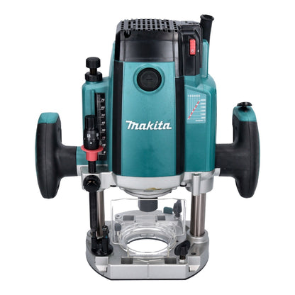 Makita RP 2303 FCXJ Oberfräse 2100 Watt 70 mm Hub + Anschlag + 15 tlg. Fräser Set + Makpac