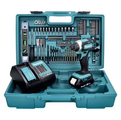 Makita DTD 152 SAX5 Clé à chocs sans fil 18 V 165 Nm + 1 batterie 2,0 Ah + chargeur + jeu d'accessoires 101 pièces + mallette