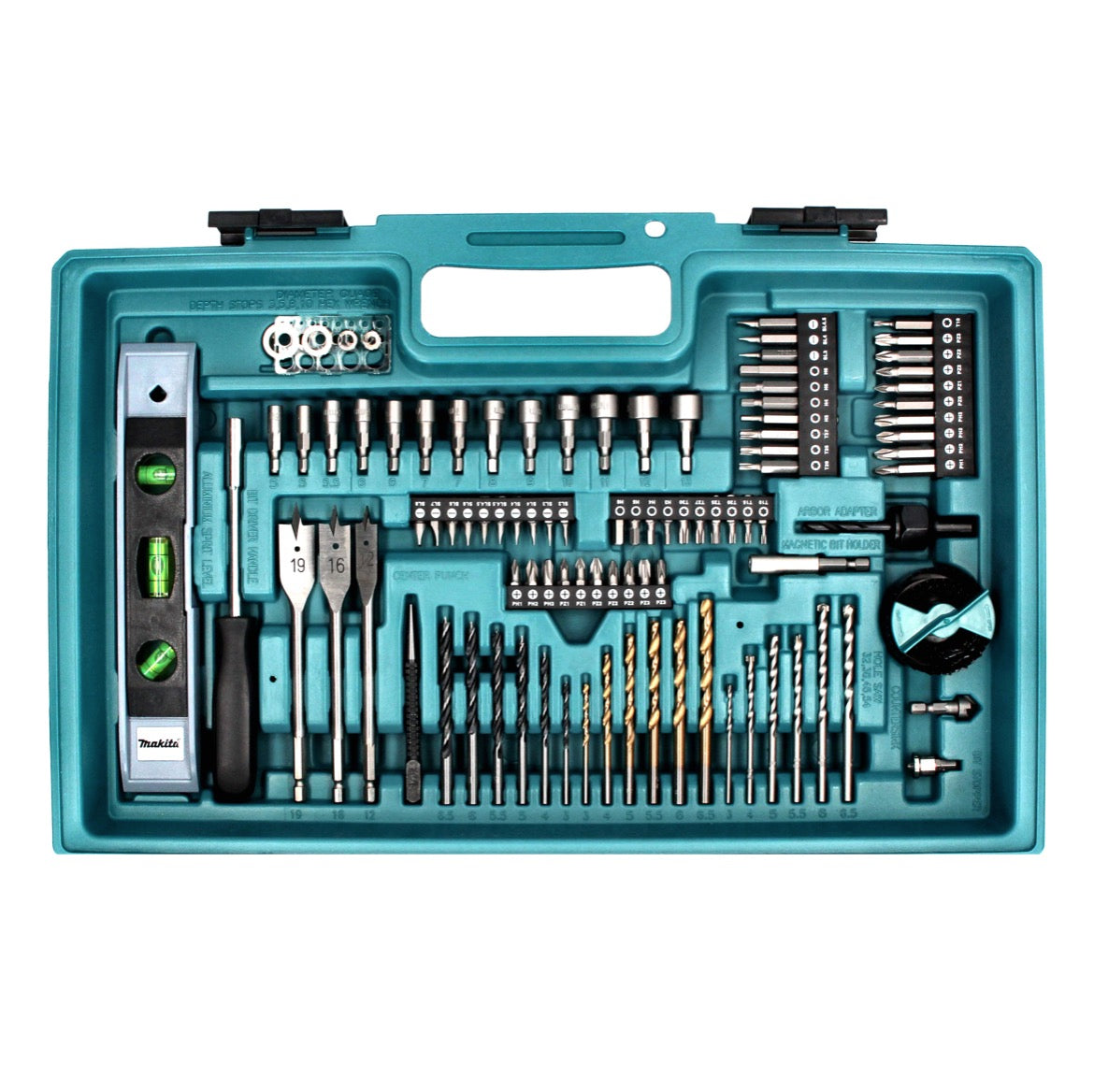 Makita DHP 480 SAX5 perceuse à percussion sans fil 18 V 54 Nm + 1x batterie 2,0 Ah + chargeur + jeu d'accessoires 101 pièces + mallette