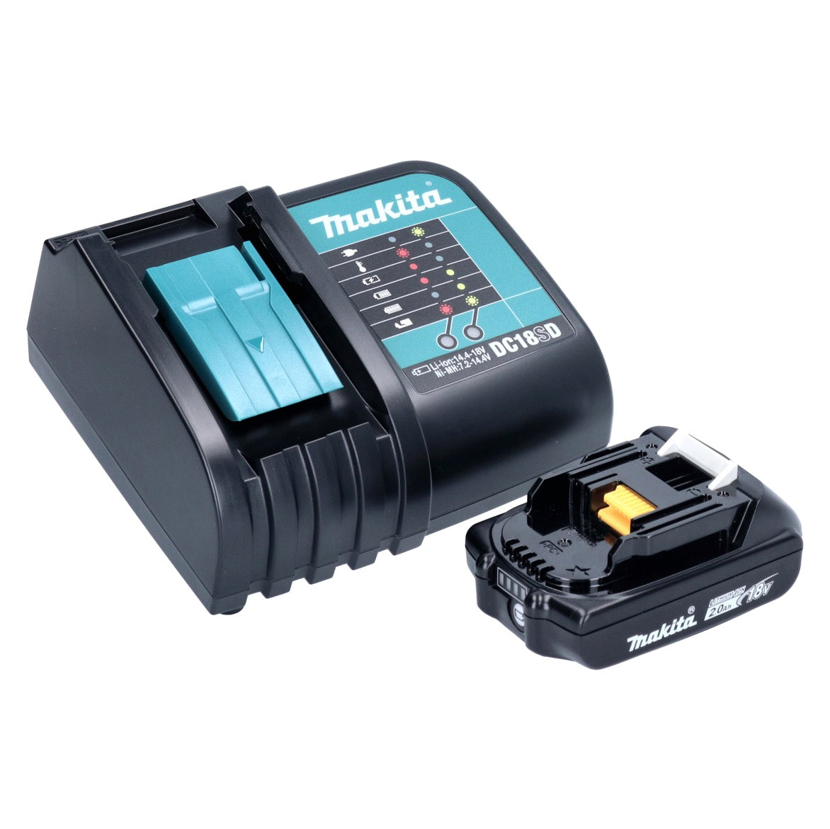 Makita DHP 456 SAX5 perceuse à percussion sans fil 18 V 50 Nm + 1 batterie 2,0 Ah + chargeur + jeu d'accessoires 101 pièces + mallette