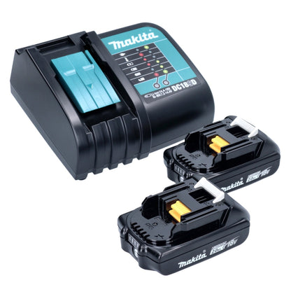 Makita DHP 456 SA2X5 perceuse à percussion sans fil 18 V 50 Nm + 2 batteries 2,0 Ah + chargeur + jeu d'accessoires 101 pièces + mallette