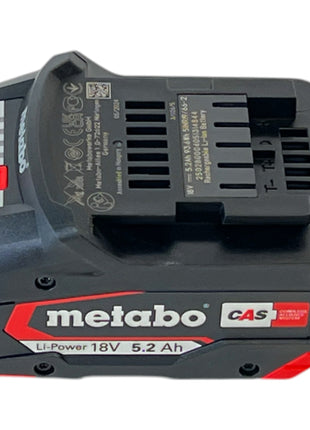 Batterie Metabo Li-Power 18 V 5,2 Ah CAS Li-Ion (625028000) avec indicateur de niveau de charge - successeur du 625592000