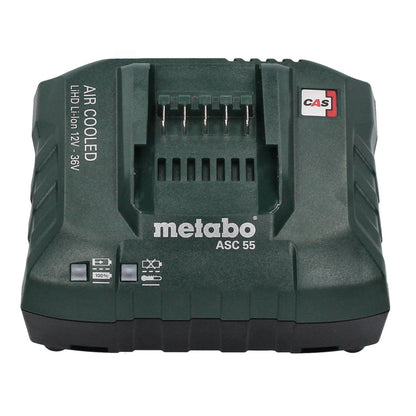 Kit de base Metabo 2x batterie Li-Power 18 V 4,0 Ah CAS batterie Li-Ion + chargeur ASC 55 + métaBOX (685064000)