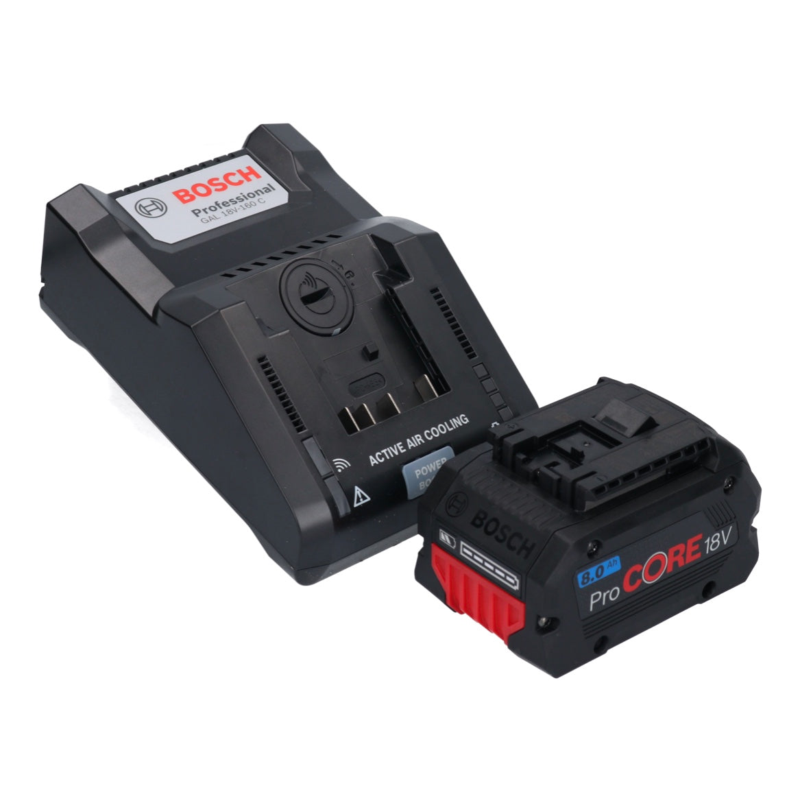 Kit de démarrage Bosch avec 1 batterie GBA ProCORE 18 V 8,0 Ah (1600A016GK) + chargeur GAL 18V-160 C (1600A019S5)