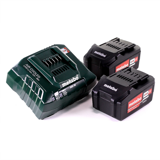 Kit de base Metabo 2x batterie Li-Power 18 V 4,0 Ah CAS batterie Li-Ion + chargeur ASC 55 (685050000)