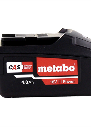 Kit de base Metabo 2x batterie Li-Power 18 V 4,0 Ah CAS batterie Li-Ion + chargeur ASC 55 (685050000)