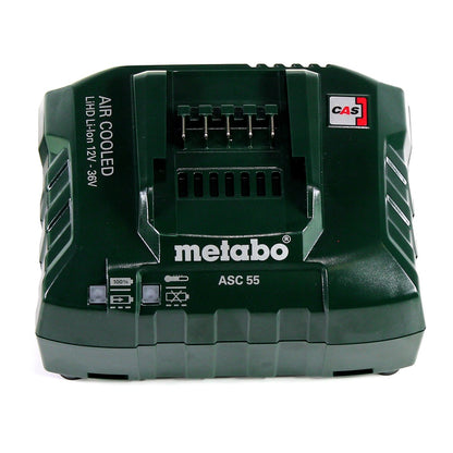 Kit de base Metabo 2x batterie Li-Power 18 V 4,0 Ah CAS batterie Li-Ion + chargeur ASC 55 (685050000)