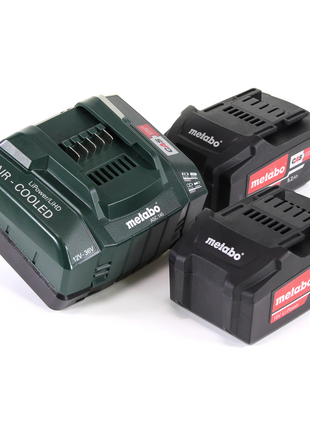 Kit de base de batterie Metabo 18V avec 2x batteries 5,2Ah + chargeur ASC 145 (685051380)