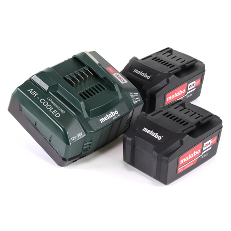 Kit de base de batterie Metabo 18V avec 2x batteries 5,2Ah + chargeur ASC 145 (685051380)