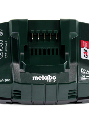 Kit de base de batterie Metabo 18V avec 2x batteries 5,2Ah + chargeur ASC 145 (685051380)