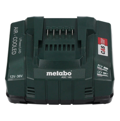 Kit de base Metabo 2x batterie Li-Power 18 V 10,0 Ah CAS batterie Li-Ion (685142590) + chargeur ASC 145 + métaBOX