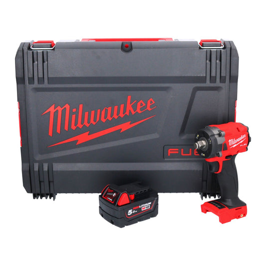 Clé à chocs sans fil Milwaukee M18 FIW2F12-501X 18 V 339 Nm 1/2" brushless + 1x batterie 5,0 Ah + boîtier HD - sans chargeur