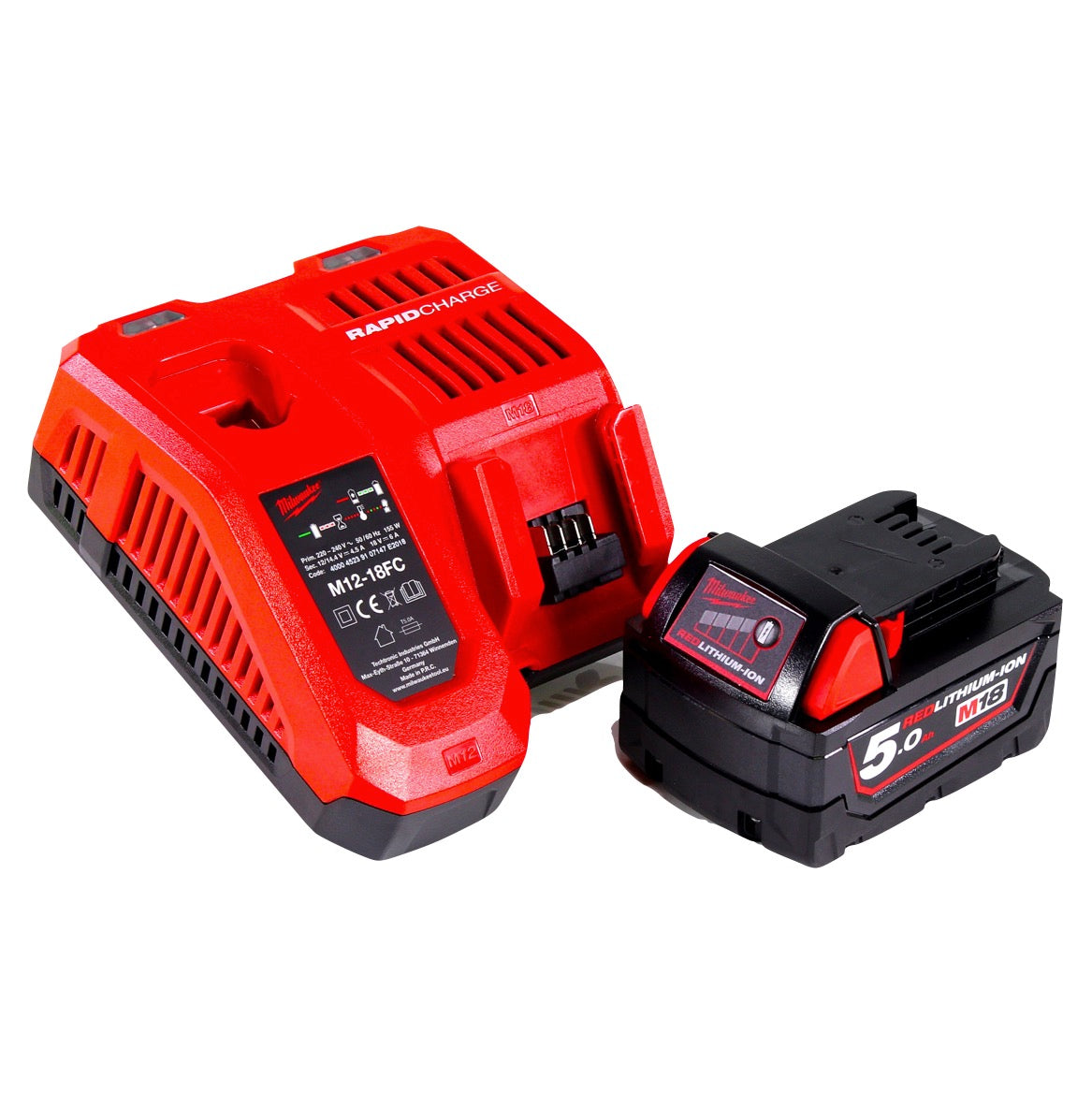 Clé à chocs sans fil Milwaukee M18 FIW2F12-501X 18 V 339 Nm 1/2" brushless + 1x batterie 5,0 Ah + chargeur + boîtier HD