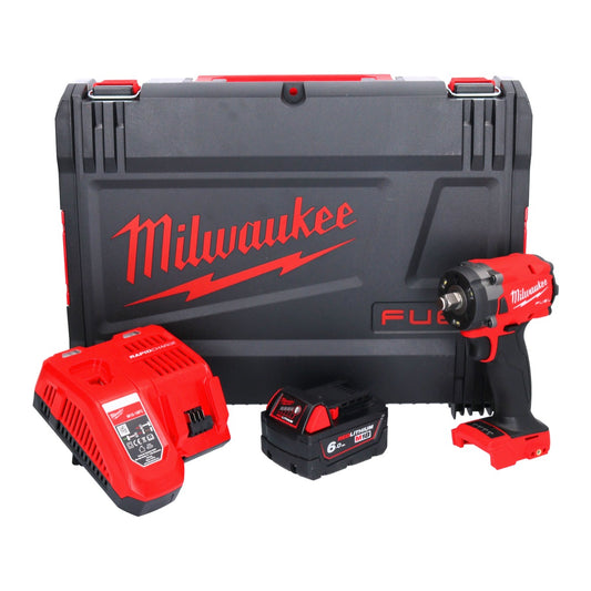 Clé à chocs sans fil Milwaukee M18 FIW2F12-601X 18 V 339 Nm 1/2" brushless + 1x batterie 6,0 Ah + chargeur + boîtier HD