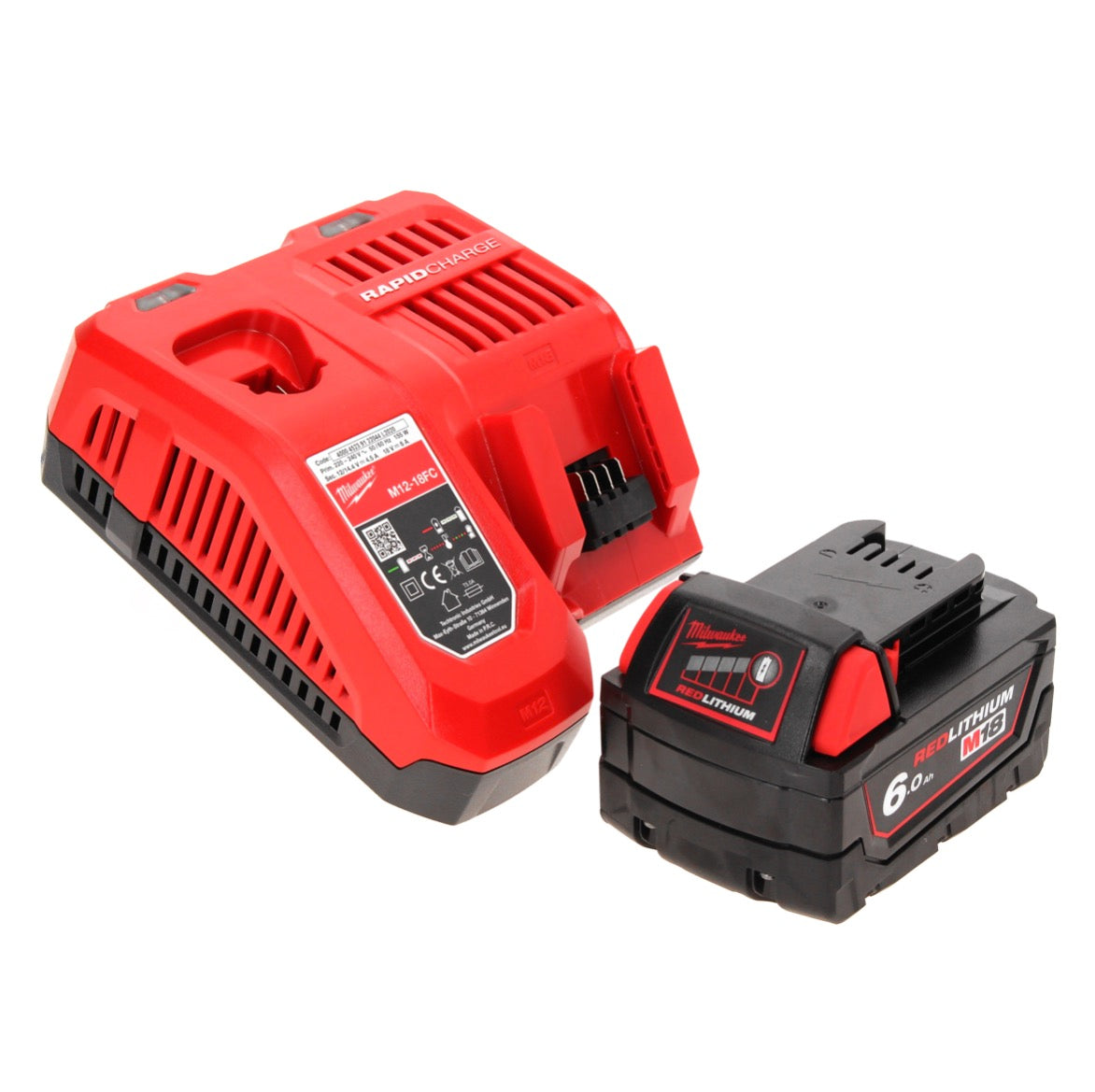 Souffleur à feuilles sans balais Milwaukee M18 FBL-601FC + 1x batterie 6,0 Ah + chargeur