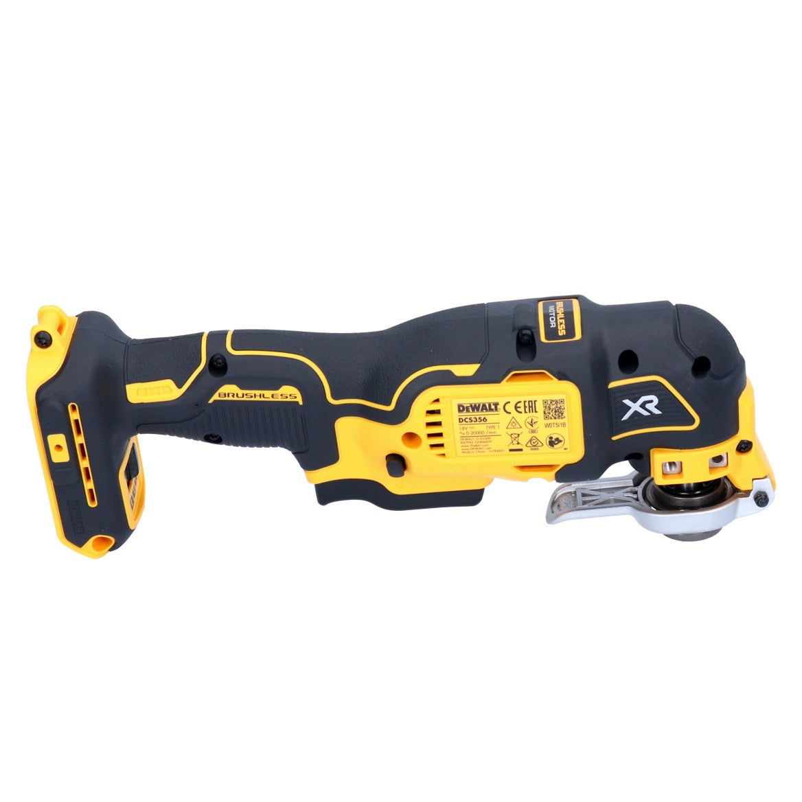 Oscillateur multifonction à batterie DeWalt DCS 356 P1-XJ 18 V sans balais + 1x batterie 5,0 Ah + chargeur + jeu d'accessoires