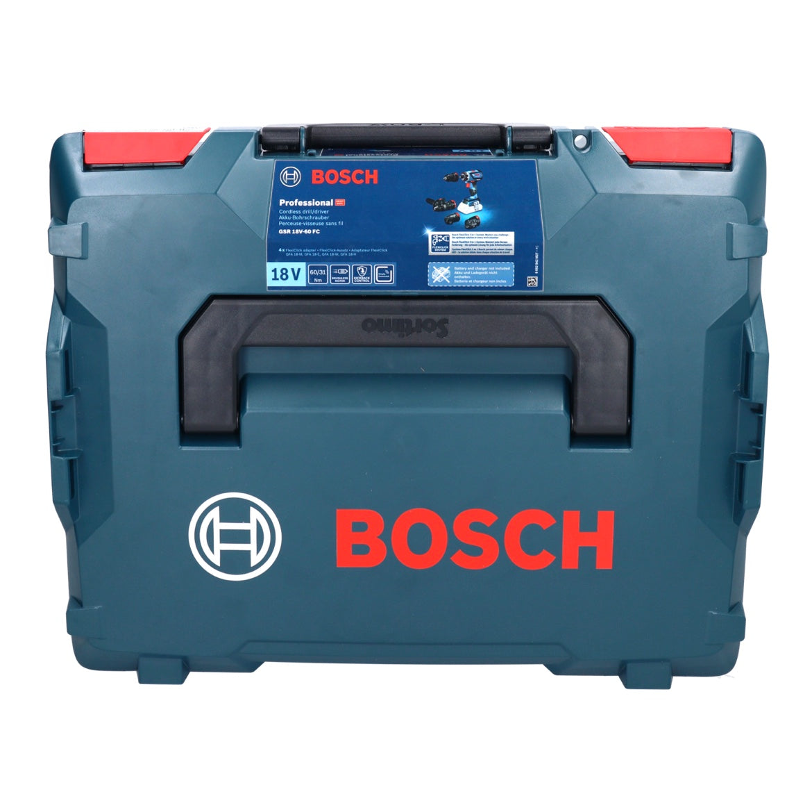 Bosch GSR 18V-60 FC Professional Akku Bohrschrauber 18 V 60 Nm Brushless + Aufsätze + L-Boxx ( 06019G7103 ) - ohne Akku, ohne Ladegerät - Toolbrothers