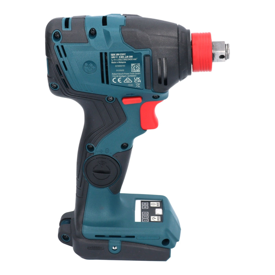 Bosch GDX 18V-210 C Professional Clé à chocs rotative sans fil 18 V 210 Nm sans balais (06019J0201) + Module de connectivité + L-Boxx - sans batterie, sans chargeur