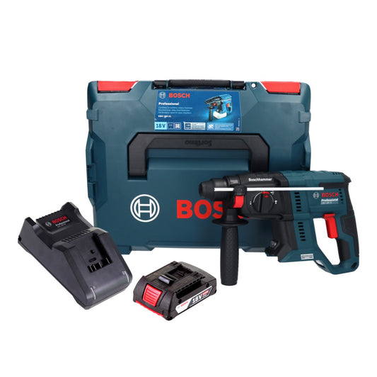 Bosch GBH 18V-21 Professional marteau perforateur sans fil 18 V 2,0 J sans balais + 1x batterie 2,0 Ah + chargeur + L-BOXX