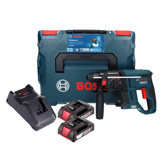 Bosch GBH 18V-21 Professional marteau perforateur sans fil 18 V 2,0 J sans balais + 2x batterie 2,0 Ah + chargeur + L-BOXX