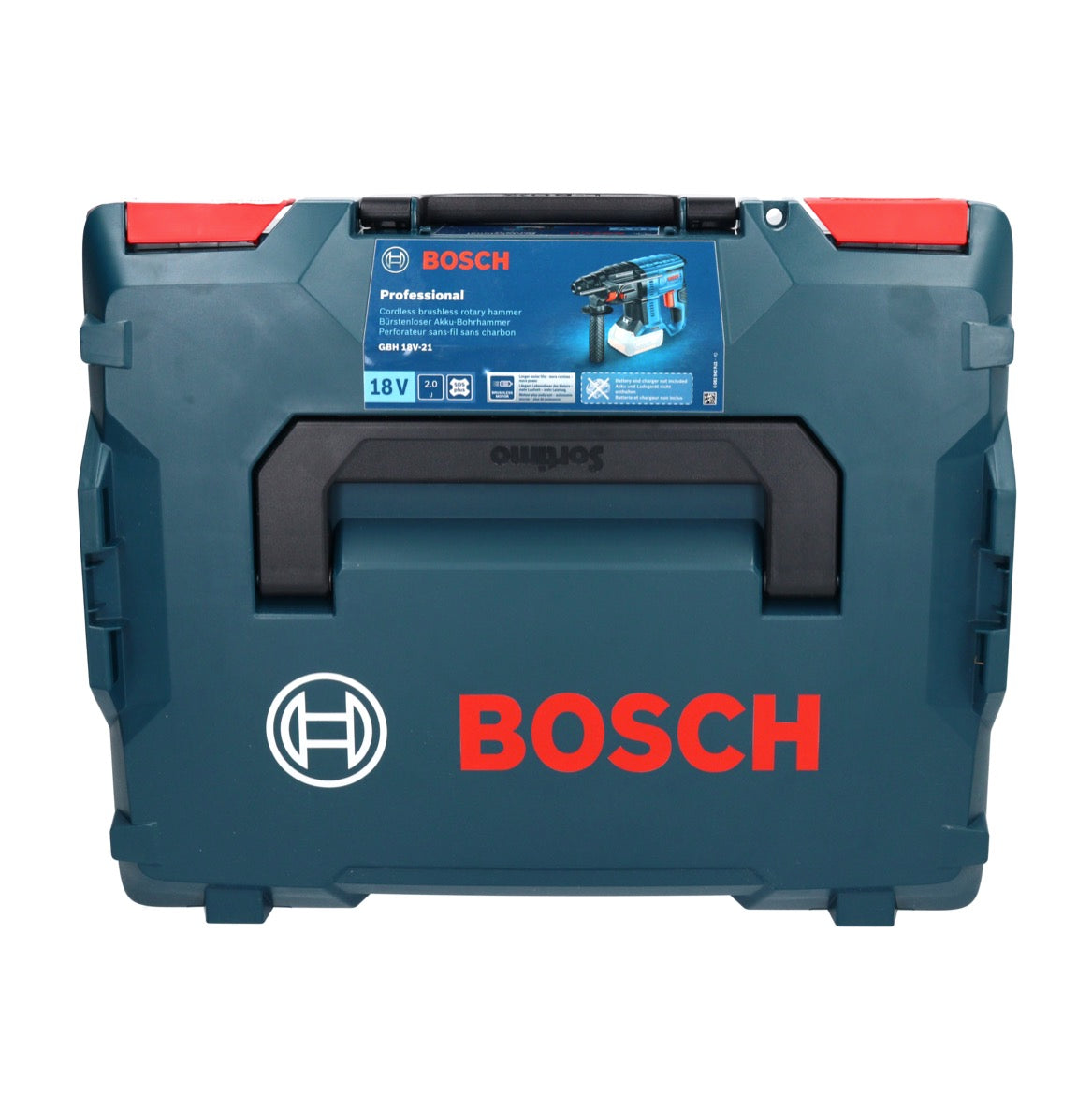 Bosch GBH 18V-21 Perforateur à percussion professionnel sans balais 18 V 2,0 J (0611911102) + 2x batterie 4,0 Ah + chargeur + L-BOXX