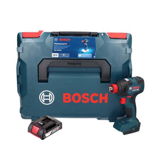 Bosch GDX 18V-200 Professional Clé à chocs rotative sans fil 18 V 200 Nm sans balais + 1x batterie 2,0 Ah + L-BOXX - sans chargeur