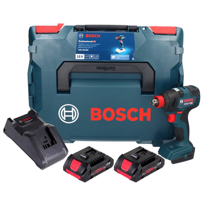 Bosch GDX 18V-200 Professional Akku Drehschlagschrauber 18 V 200 Nm Brushless + 2x ProCORE Akku 4,0 Ah + Ladegerät + L-BOXX