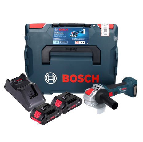 Bosch GWX 18V-7 Professional Akku Winkelschleifer 18 V 125 mm Brushless X-LOCK + 2x ProCORE Akku 4,0 Ah + Ladegerät + L-Boxx - Toolbrothers