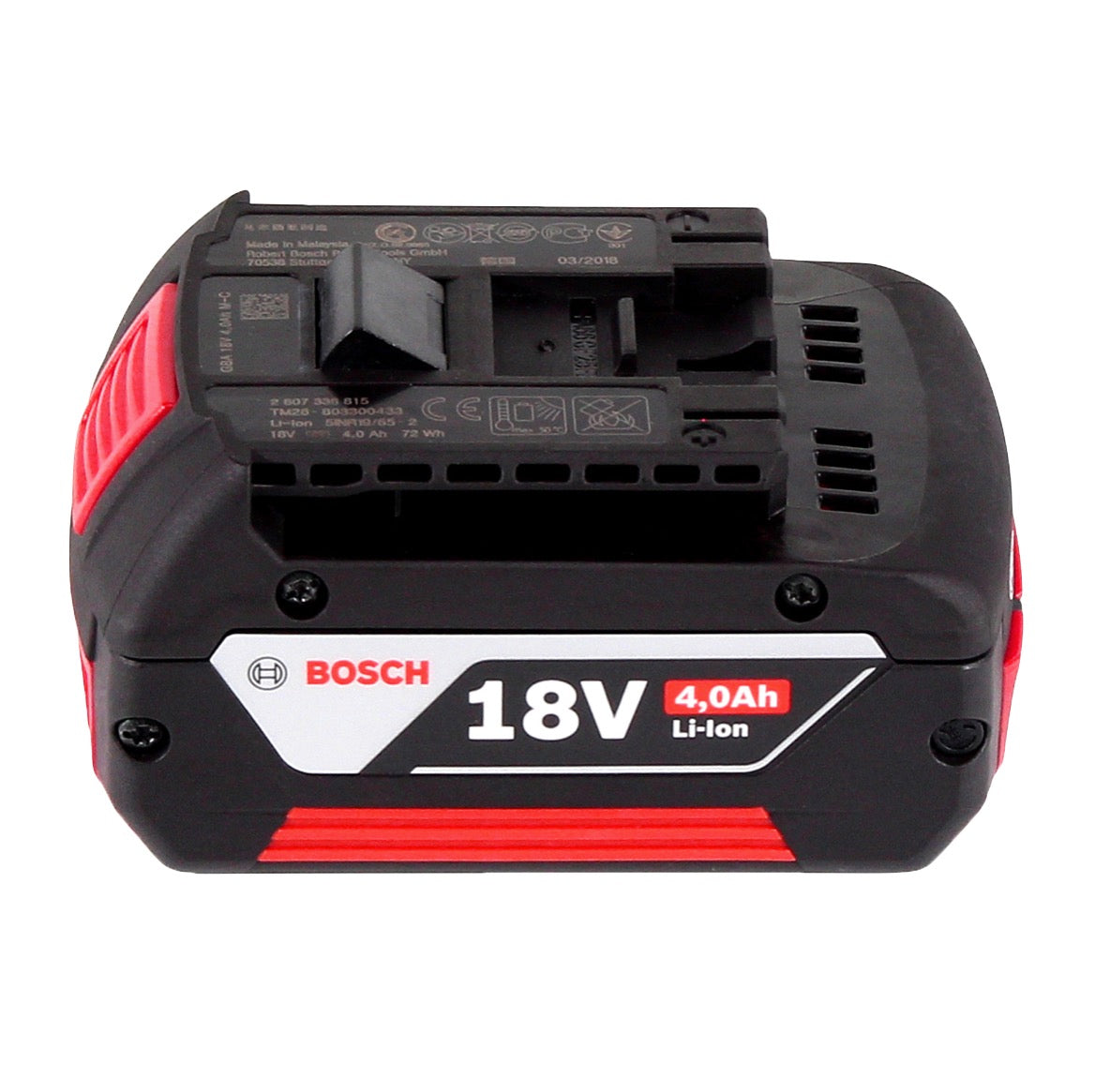 Bosch GEX 18V-125 Ponceuse excentrique professionnelle sur batterie 18 V 125 mm sans balais + 1x batterie 4,0 Ah + L-BOXX - sans chargeur