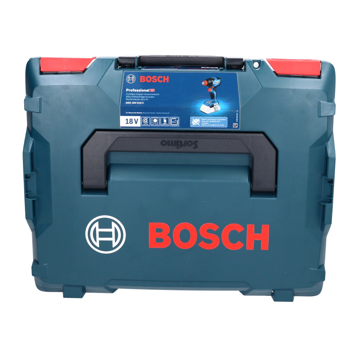 Clé à chocs rotative sans fil Bosch GDX 18V-210 C Professional 18 V 210 Nm sans balais + 1x batterie 2,0 Ah + chargeur + module de connectivité + L-Boxx