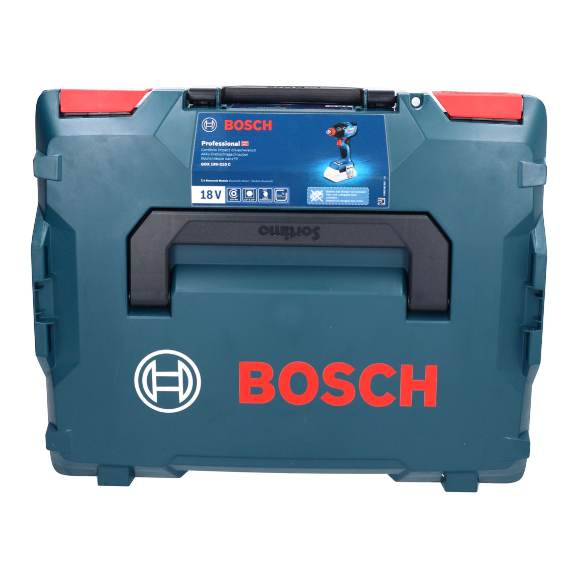 Bosch GDX 18V-210 C Professional Clé à chocs rotative sans fil 18 V 210 Nm sans balais + 1x batterie 4,0 Ah + module de connectivité + L-Boxx - sans chargeur