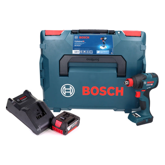 Clé à chocs rotative sans fil Bosch GDX 18V-210 C Professional 18 V 210 Nm sans balais + 1x batterie 5,0 Ah + chargeur + module de connectivité + L-Boxx