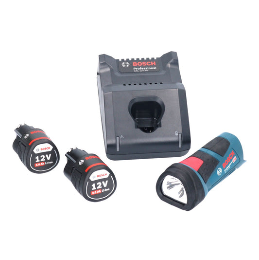 Bosch GLI 12V-80 Professional Akku Lampe 12 V 80 Lumen + 2x Akku 3,0 Ah + Ladegerät