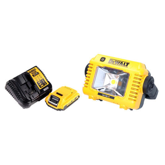 Projecteur de travail LED sur batterie DeWalt DCL 077 D1 12 V 18 V 2000 lm IP54 + 1x batterie 2,0 Ah + chargeur